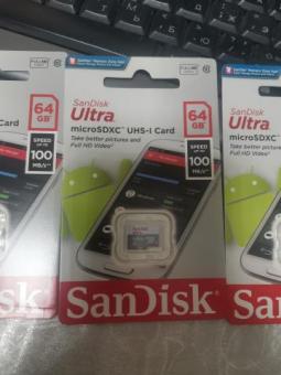 SanDisk Ultra MicroSD 64gb 100mb/s FullHd