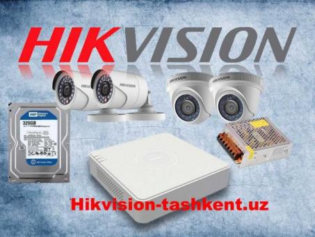 4 штук камеры с УСТАНОВКОЙ Hikvision