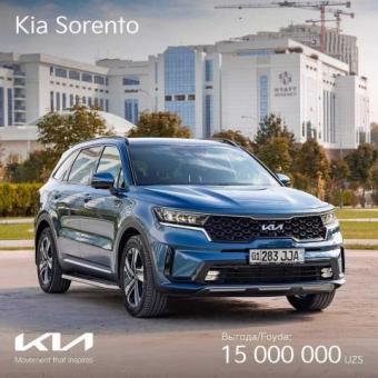 Kia SORENTO yiliga 0%gacha, boshlang'ich 10%dan boshlanadigan kreditga