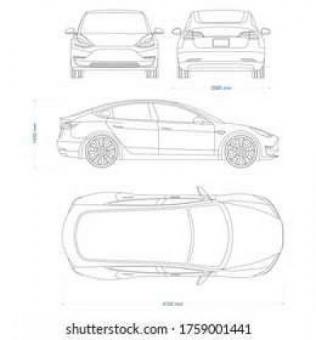 Electro Car TESLA-car_model 3 (Elekt Kar) (China)