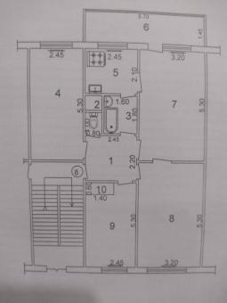 Продам 4х комнатную квартиру на ттз 2. Не далеко от базара 4/4/4.