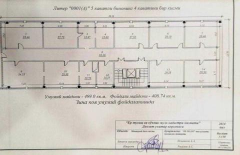 Нежилое помещение 510м2 в административном здании